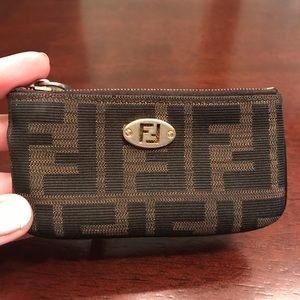 Fendi Brown Zucca Key Pouch/Wallet